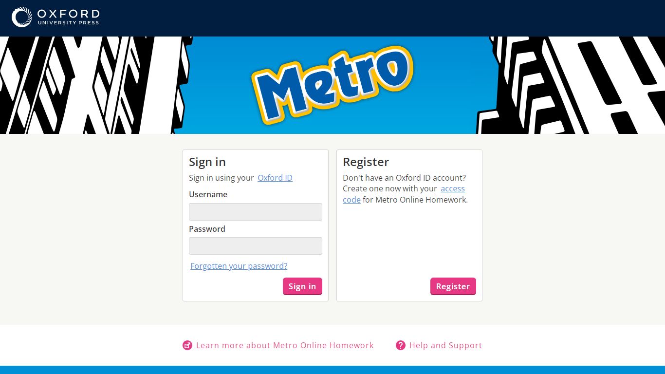 metro.oxfordonlinepractice.com - Sign in